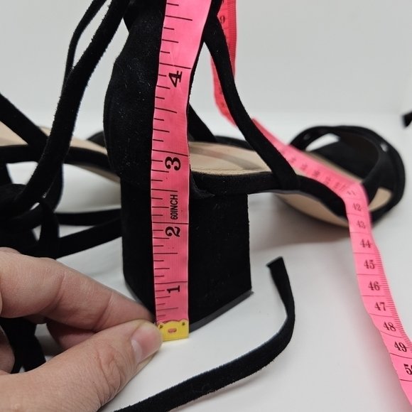 BCBGENERATION Debby Suede Block-Heel Sandals black size 6.5 - Picture 10 of 10